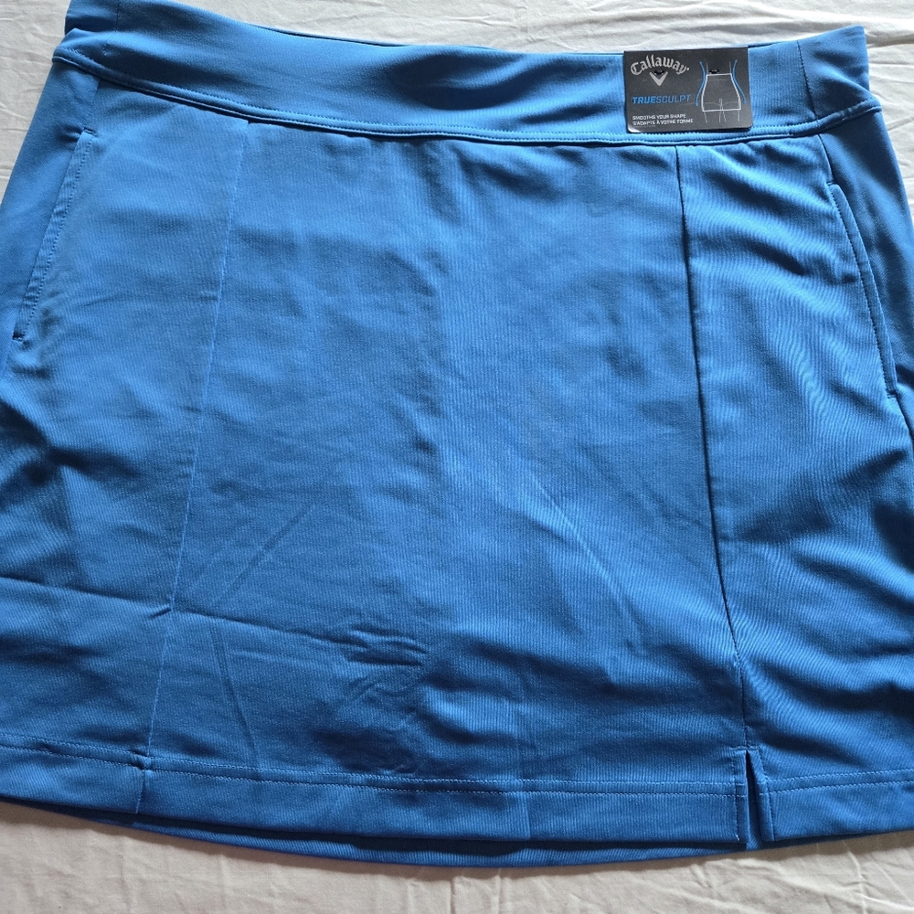 Callaway Golf Skort Turquoise TruSculpt Women's Size XL 16  Opti Dry SPF 50 NWT